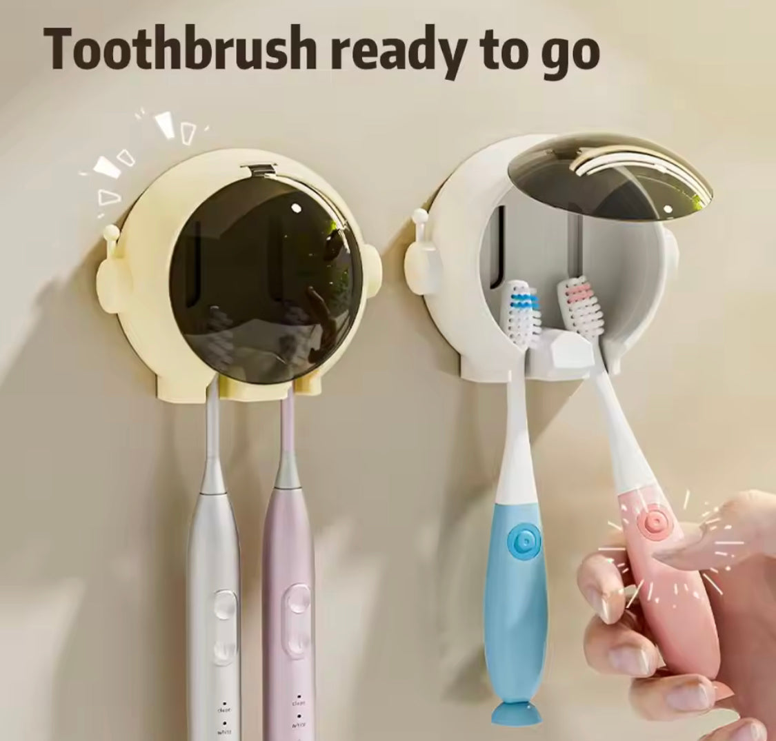 Wall-Mounted Toothbrush Holder Rack