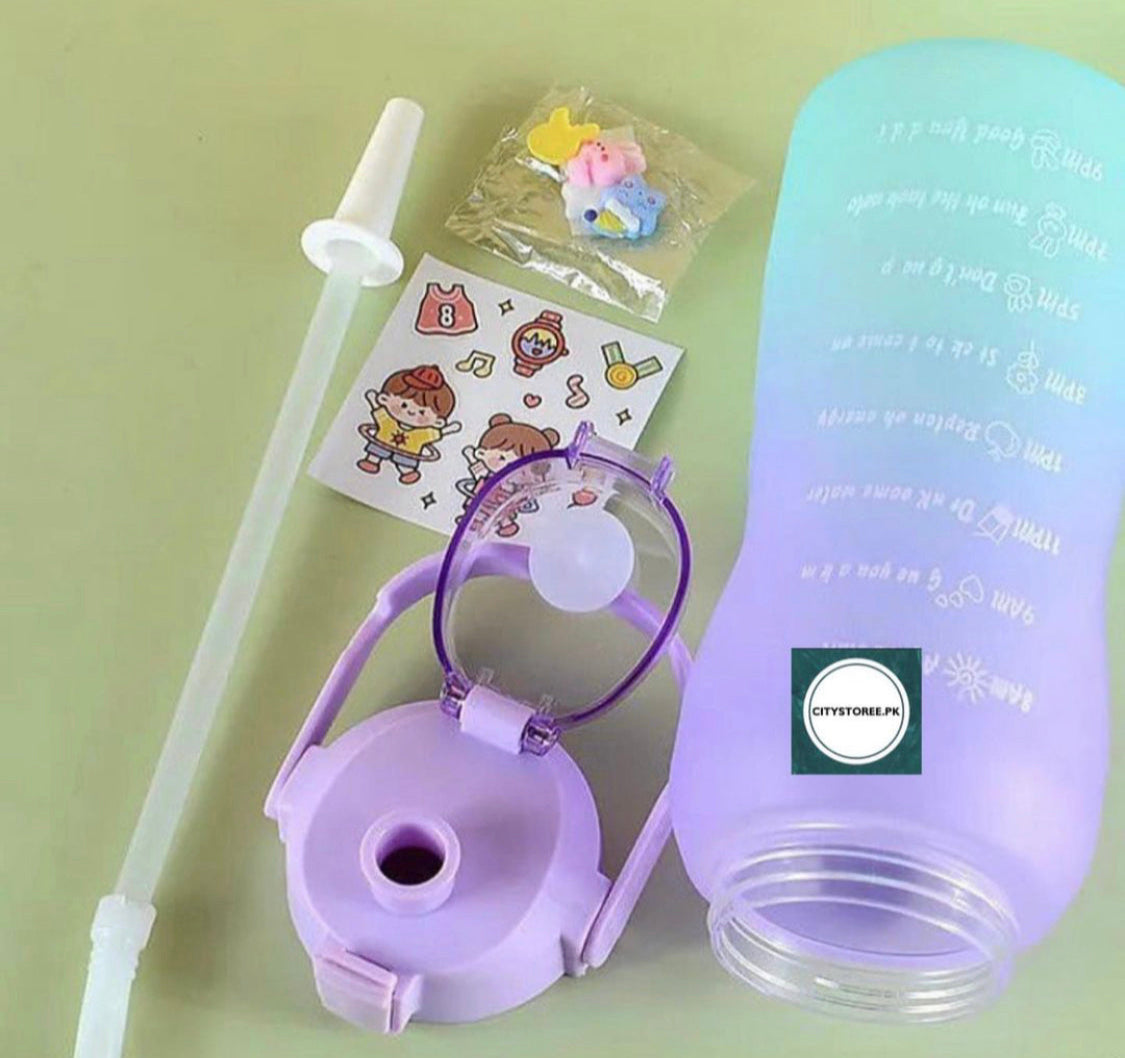 3 Pcs Colourful Water Bottle Set