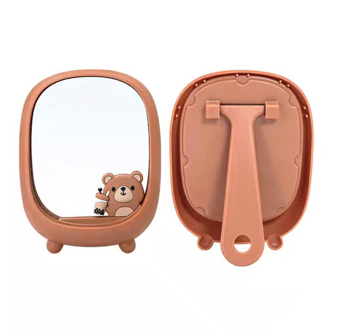 Bear Vanity Table Mirror with Stand