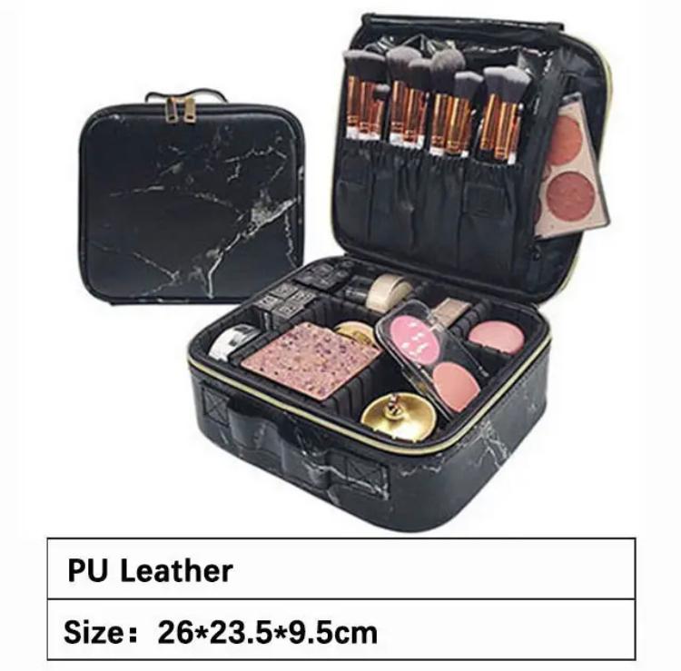 Pu Travel Cosmetic Organizer Vanity Bag