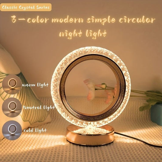 Rechargeable 3 Modes Changeable Crystal Lamp