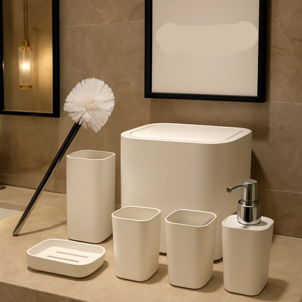 6 Pcs Square Bathroom Set (Best Quality)