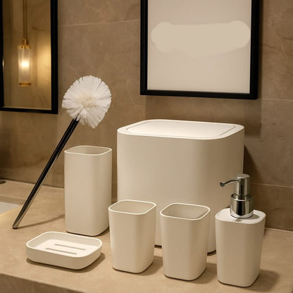 6 Pcs Square Bathroom Set (Best Quality)