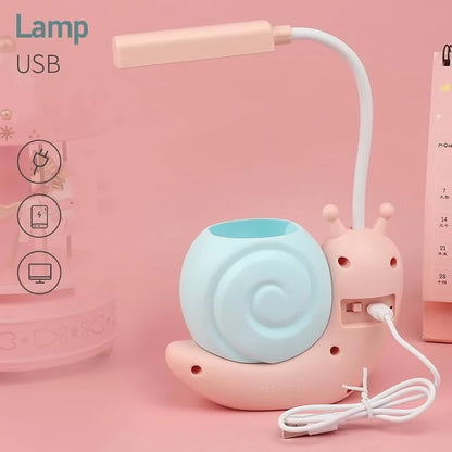 Led Light Cute Desk Study Lamp with Pen Holder
