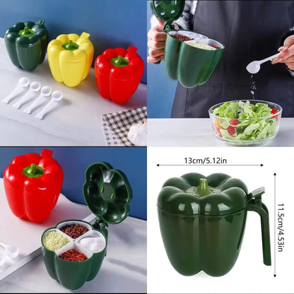 Spice Jar Container with Spoons