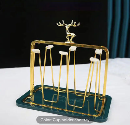 Nordic Style Metal Glass Stand Rack