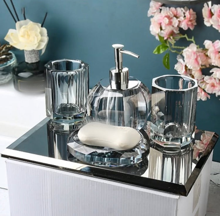 4 Pcs Acrylic Bathroom Set