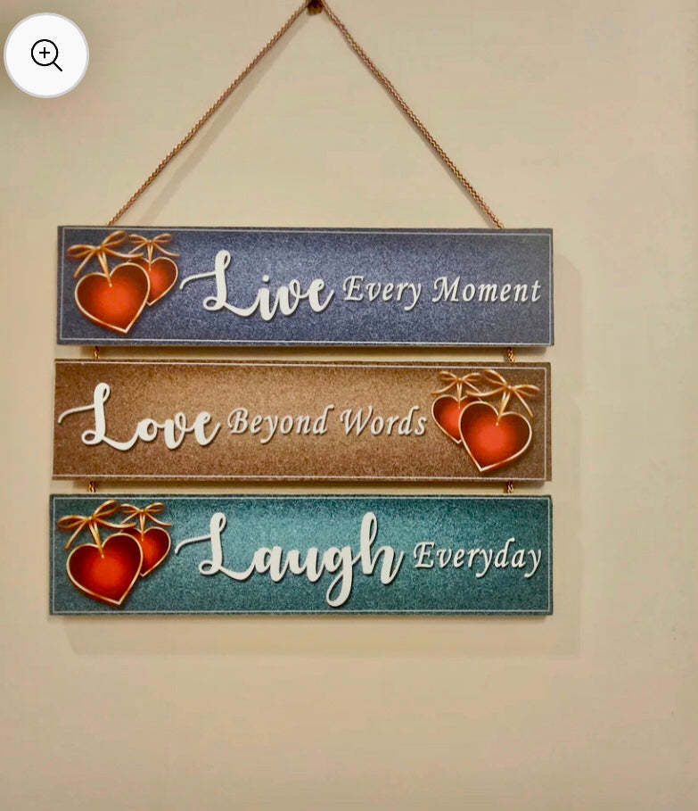 Live Laugh love 3 Steps Wall hanging for Wall Decoration