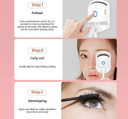 Portable Rechargeable Electric Heated Eyelashes Curler