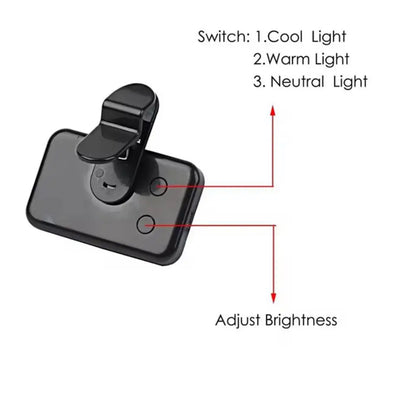 LED Light 3 Modes Changeable Rechargeable Clip For Mobile Phone