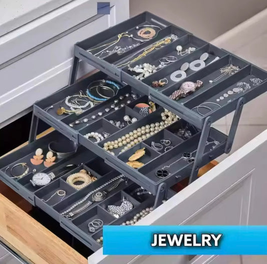3 Layer Foldable Jewellery Organizer