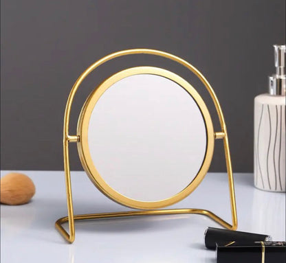 New Golden Nordic Metal Makeup Vanity Mirror With stand