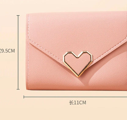 1Pc Women Love Heart Wallet