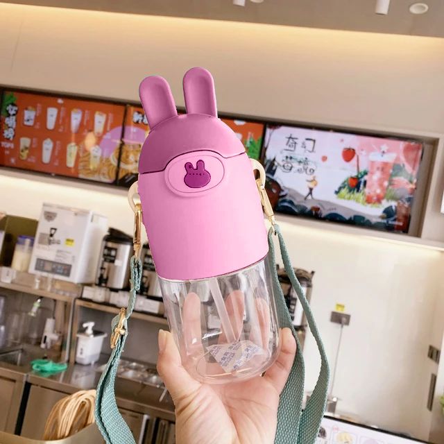 600ML Cute Bunny Cartoon Character Kids Water Bottle