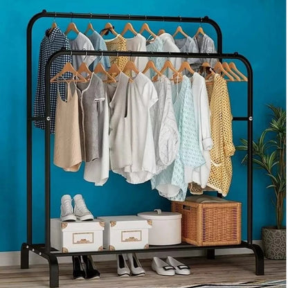 Double Pole Metal Clothes Rack