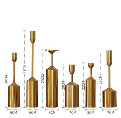 6 Pcs Metal Candle Holders Set