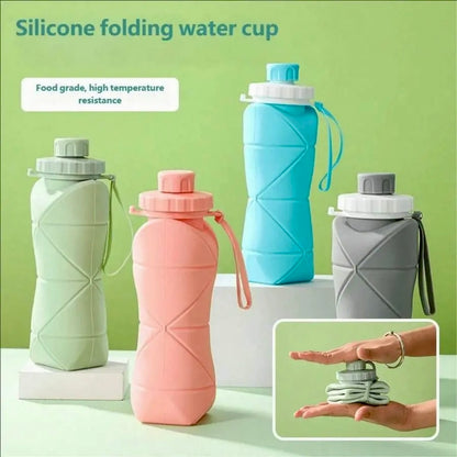 600ml Silicone Foldable Water Bottle