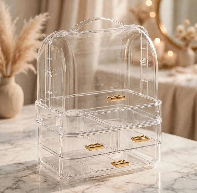 Mini Acrylic Makeup Organizer with Drawers