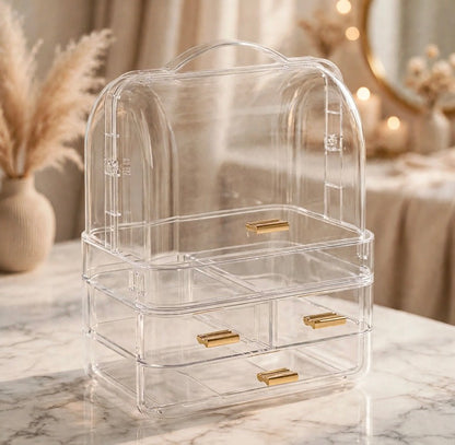Mini Acrylic Makeup Organizer with Drawers