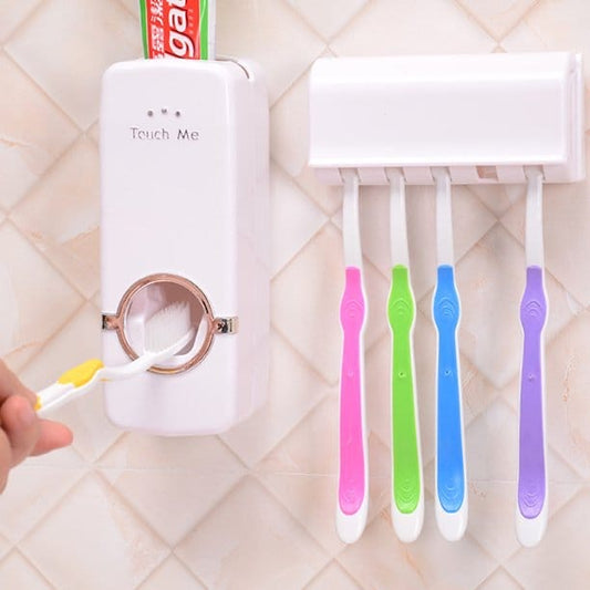 Toothpaste Dispenser with Brushes Holder