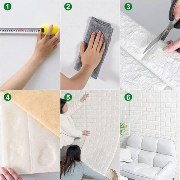 Waterproof White Wall Brick Sheet