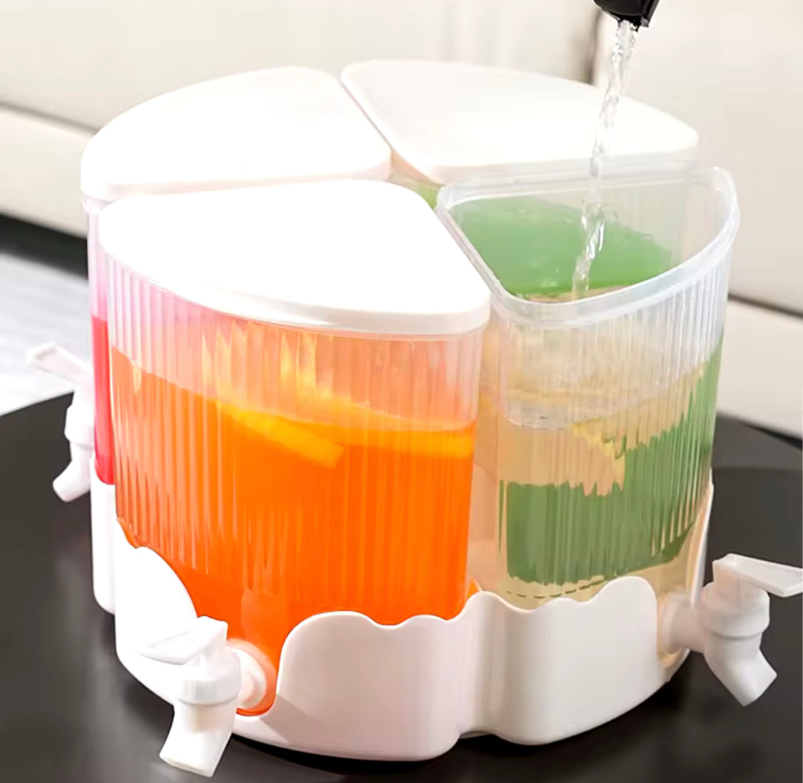 4 Compartment Rotating Juice Dispenser