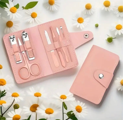 7 Pcs Nail Kit with Leather Pouch