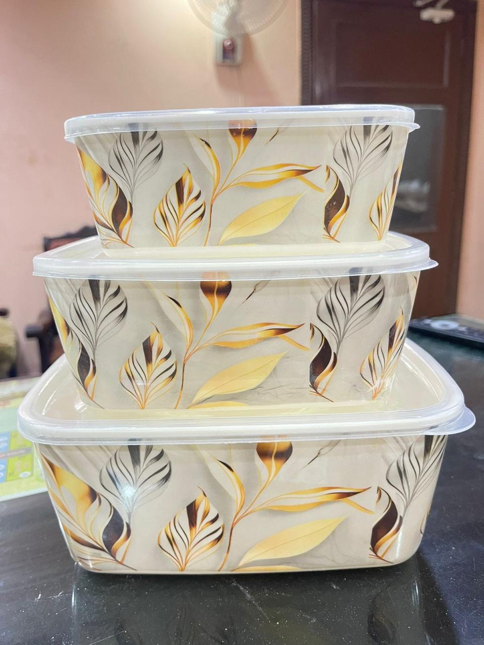 3 Pcs Melamine Bowl Set with Lid