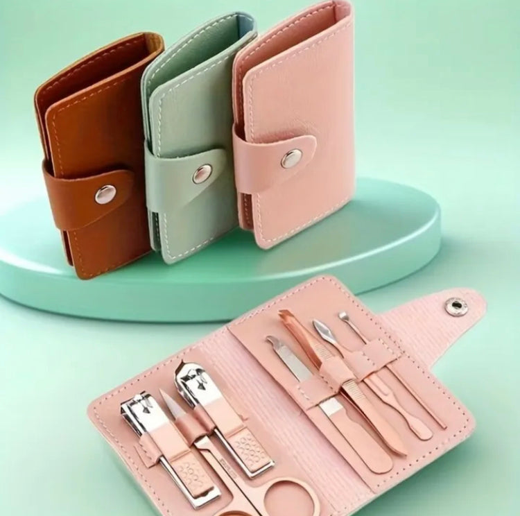 7 Pcs Nail Kit with Leather Pouch
