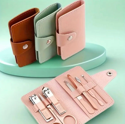 7 Pcs Nail Kit with Leather Pouch