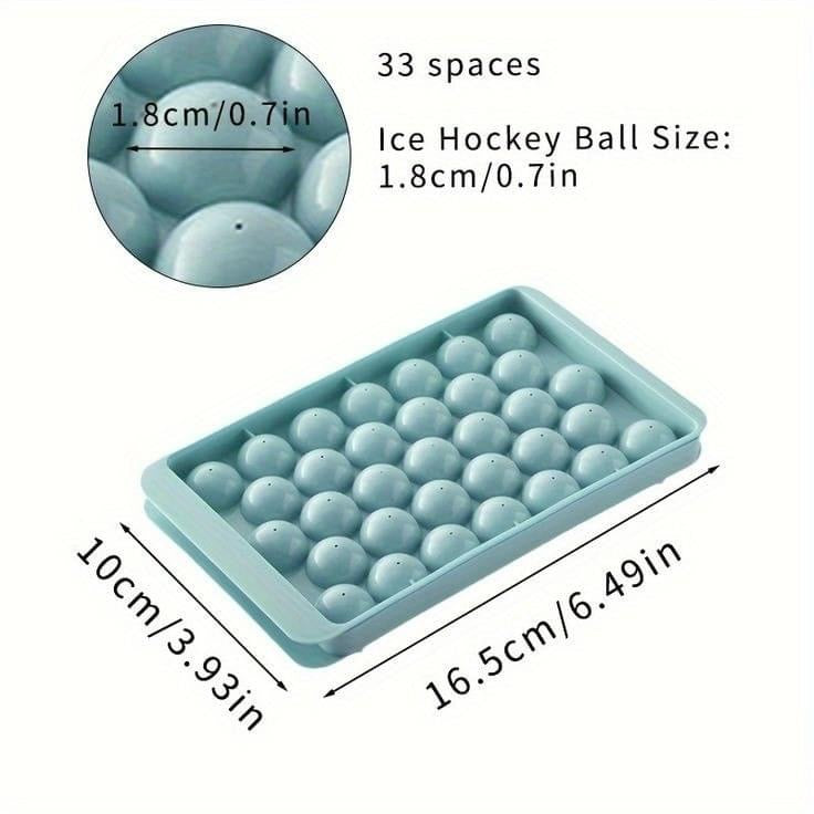 Round Ice Cubes Tray with Lid