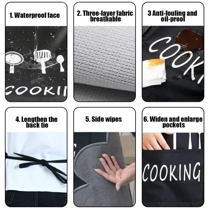 Waterproof Cooking Apron with Pockets