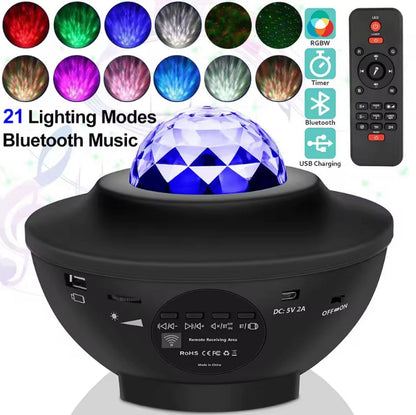 Night Light Projector with Bluetooth Speaker