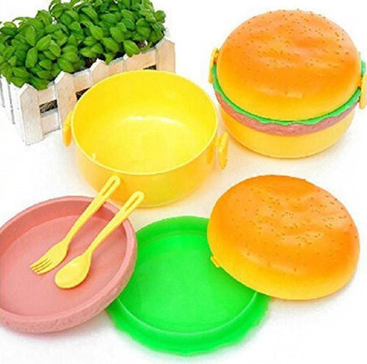 3 Layer Burger Lunch Box for Kids