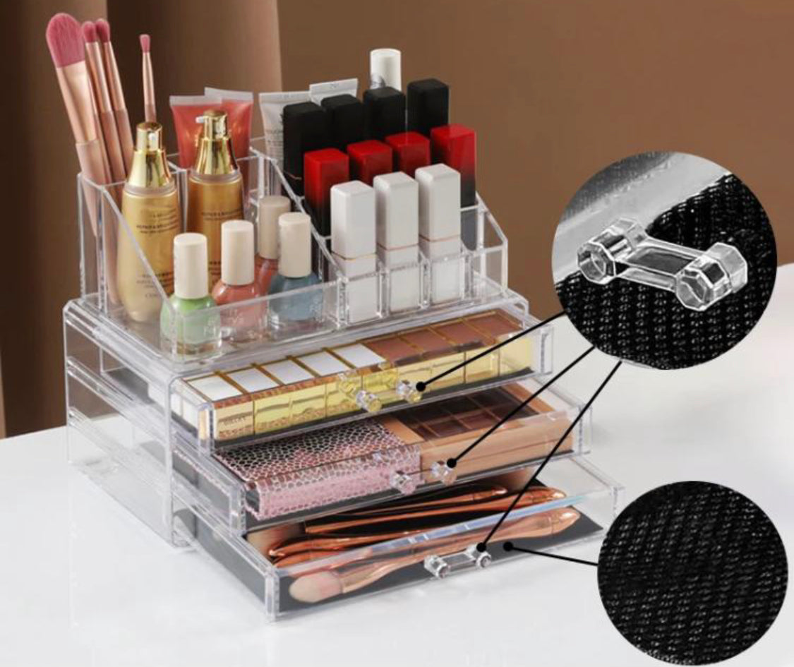 Acrylic Cosmetic Organizer With Drawer