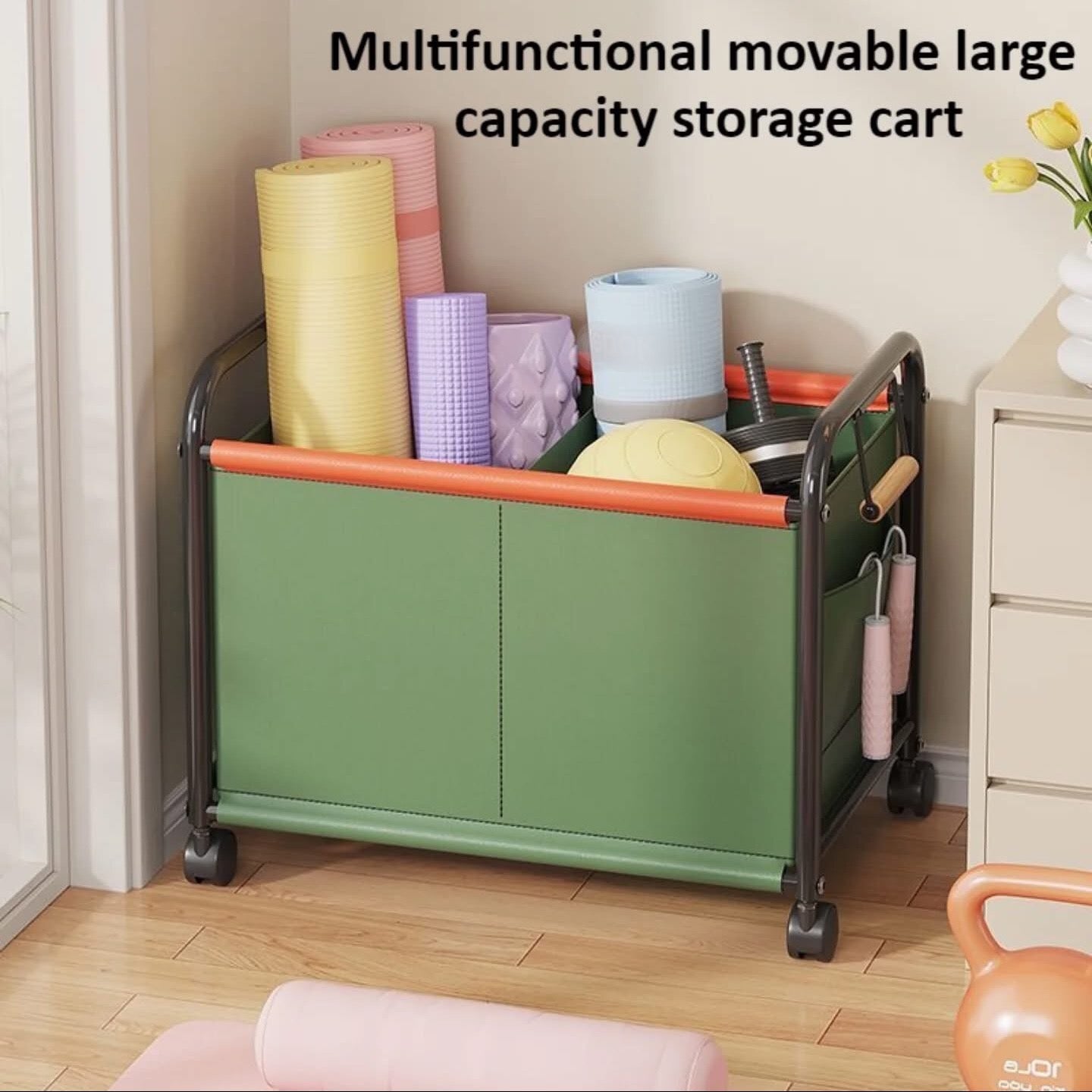 4 Wheels Toy Storage Basket