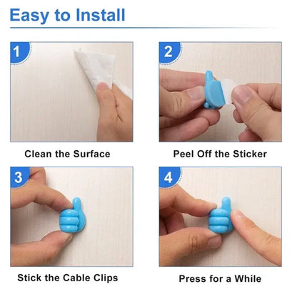 10 pcs Silicone Thumb Wall Hooks