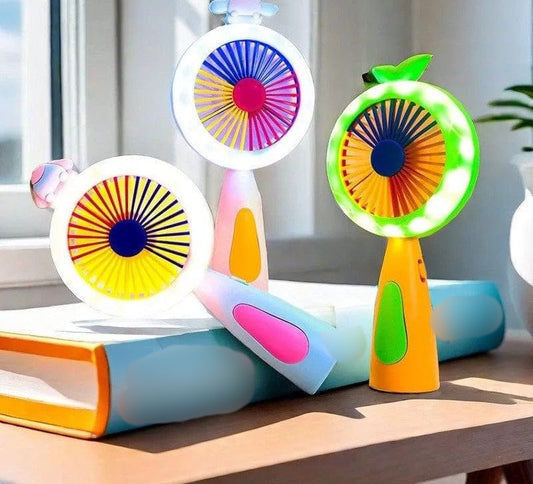 Rechargeable Fan with Led Light