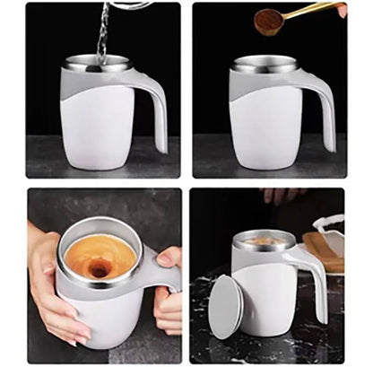 Self Stiring Steel Coffee Mug