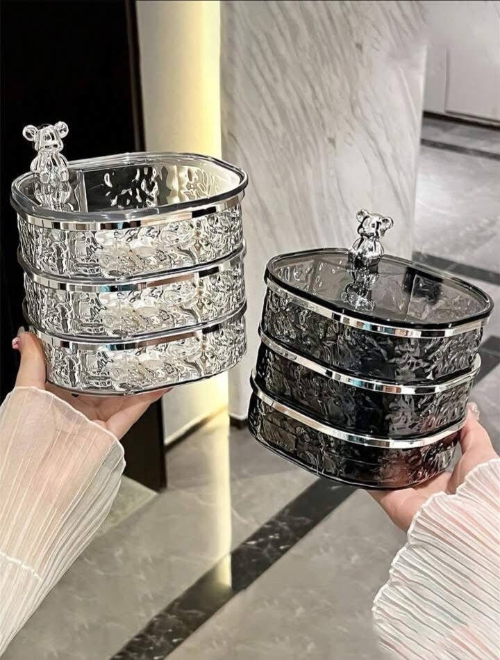 3 Layer Acrylic Rotating Jewellery Box