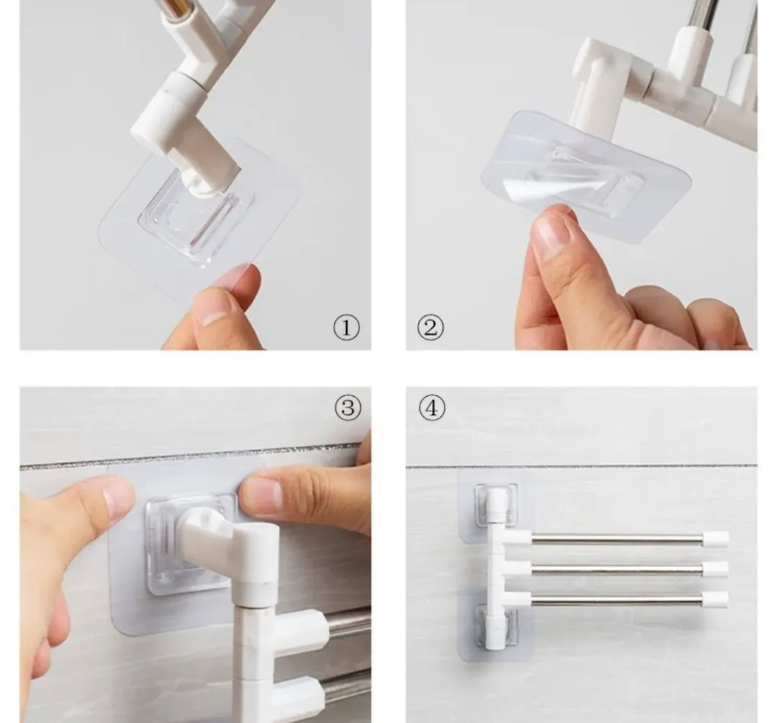 Wall-Mounted Rotatable Towel Holder