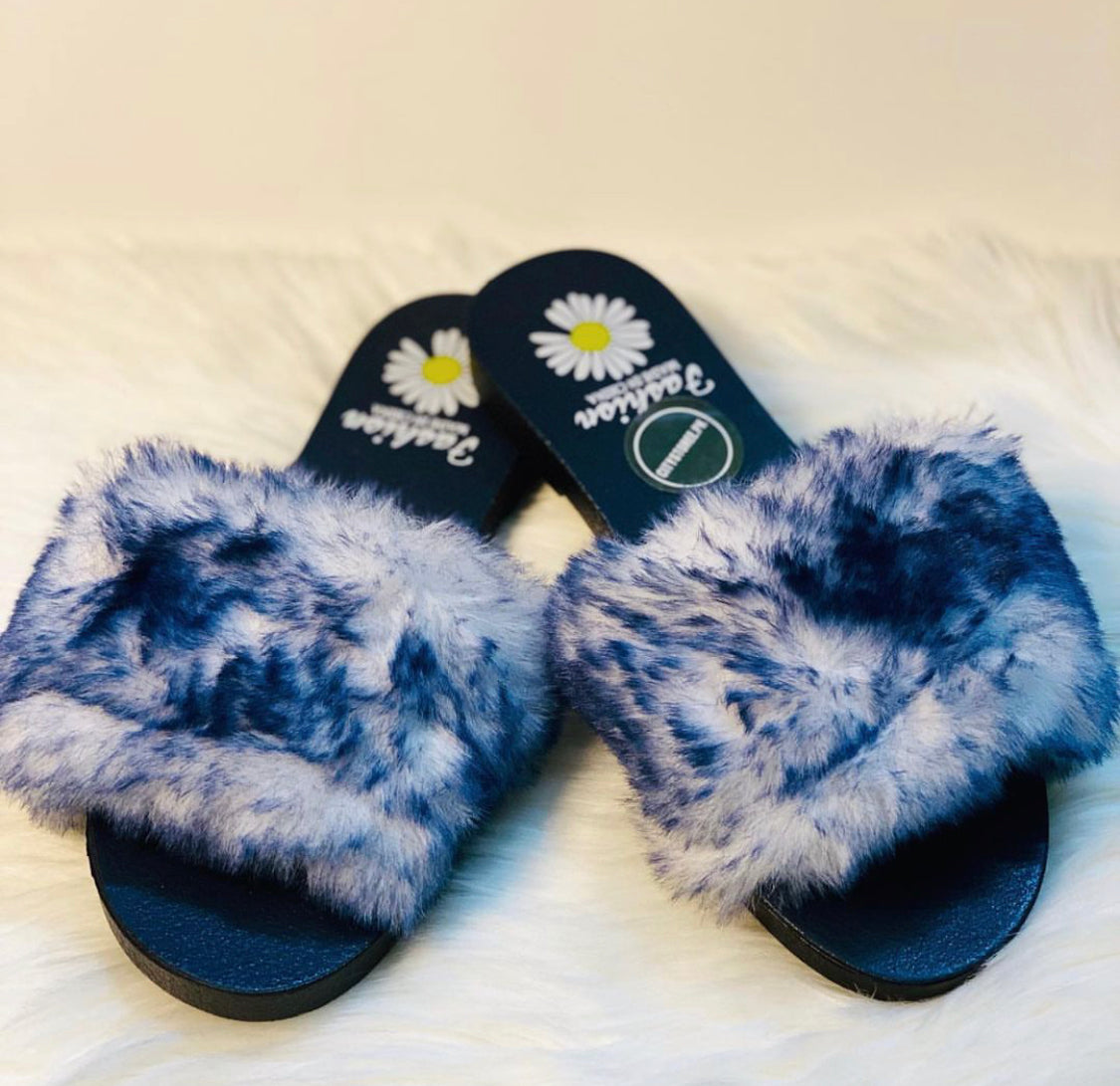 New Super Soft Fur Slides Flip Flops Slippers