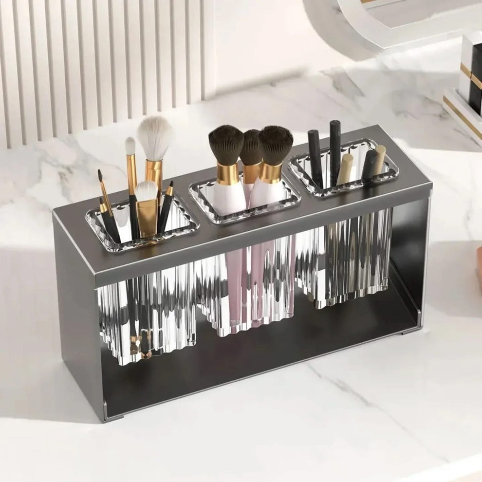 Acrylic Cutlery Holder with Metal Stand