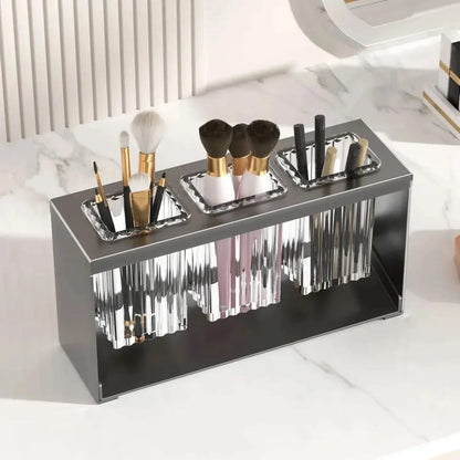 Acrylic Cutlery Holder with Metal Stand