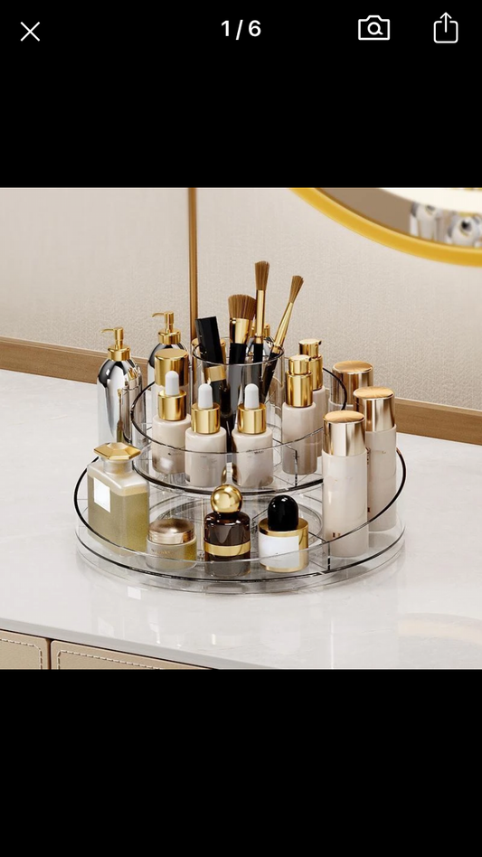 Acrylic Rotating Cosmetics Tray