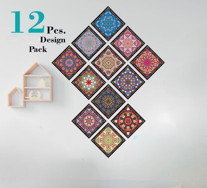 12 Pcs Tile Stickers Set