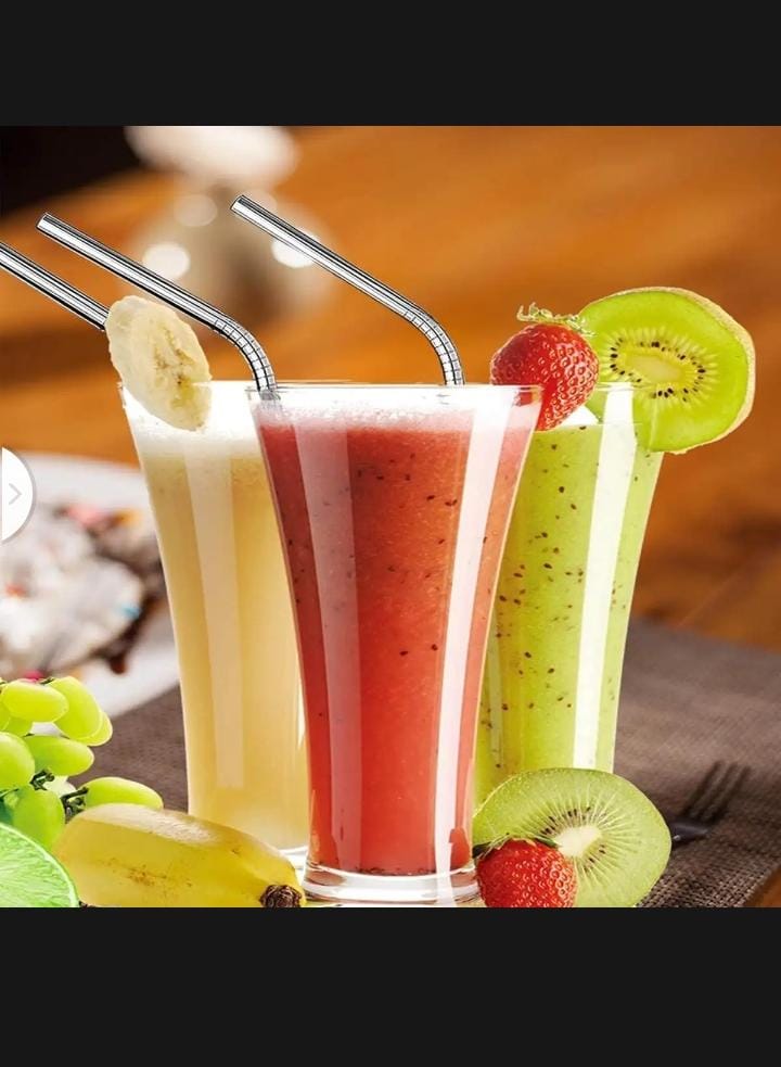 5 Pcs Stainless Steel Straws Set