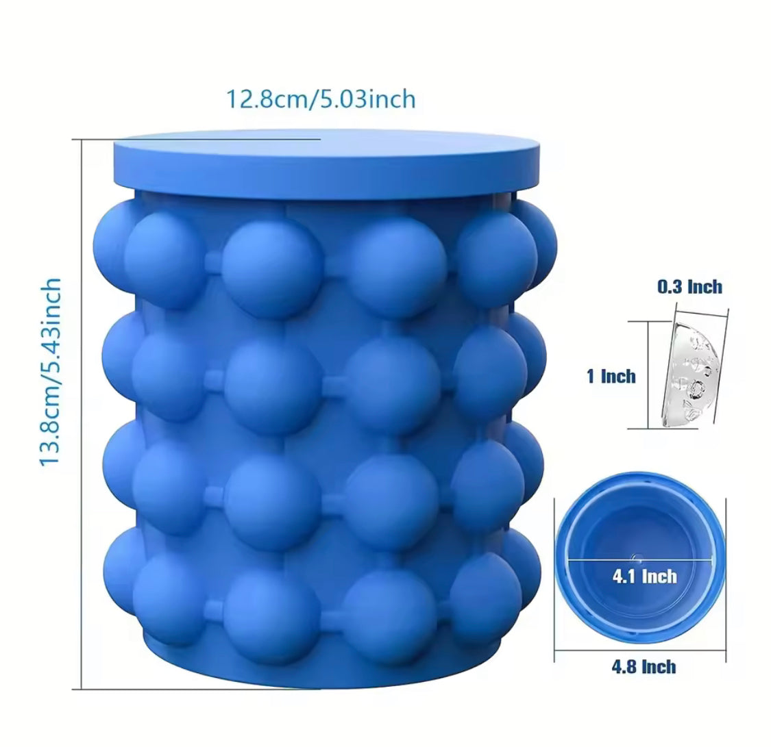 2 in 1 Silicone Ice Cube Bucket Mould