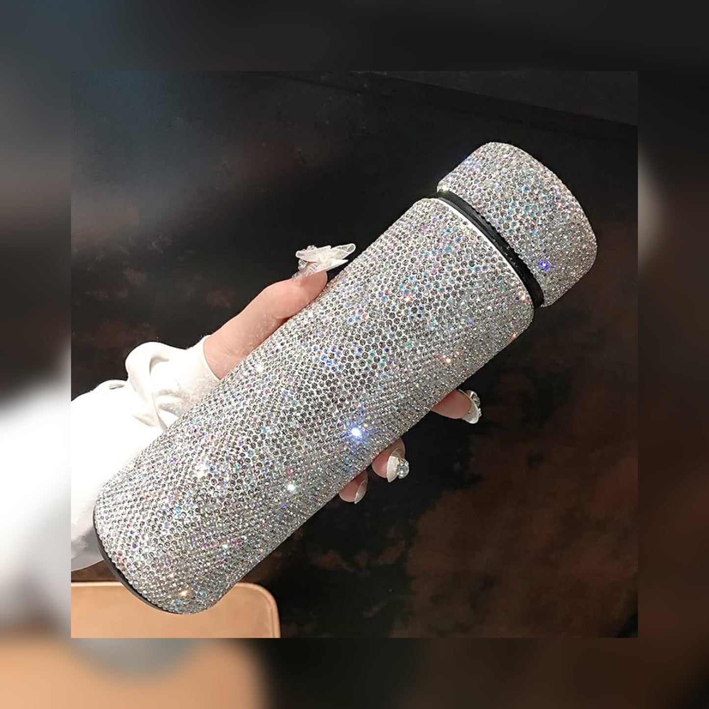 500ml Rhinestone Steel Water Bottle