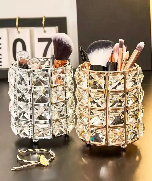 Crystal Metal Brushes Holder